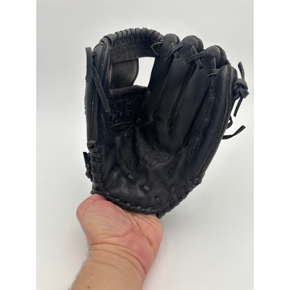 Easton Baseball‎ Glove Youth 11.5 Black Good BMX115B Leather Basket Web RHT